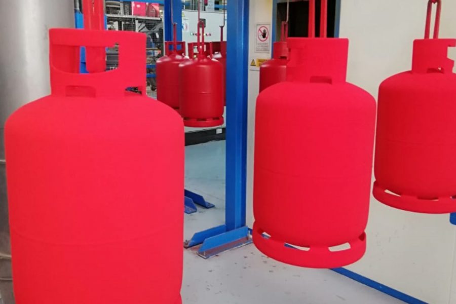 bouteille de gaz rouge